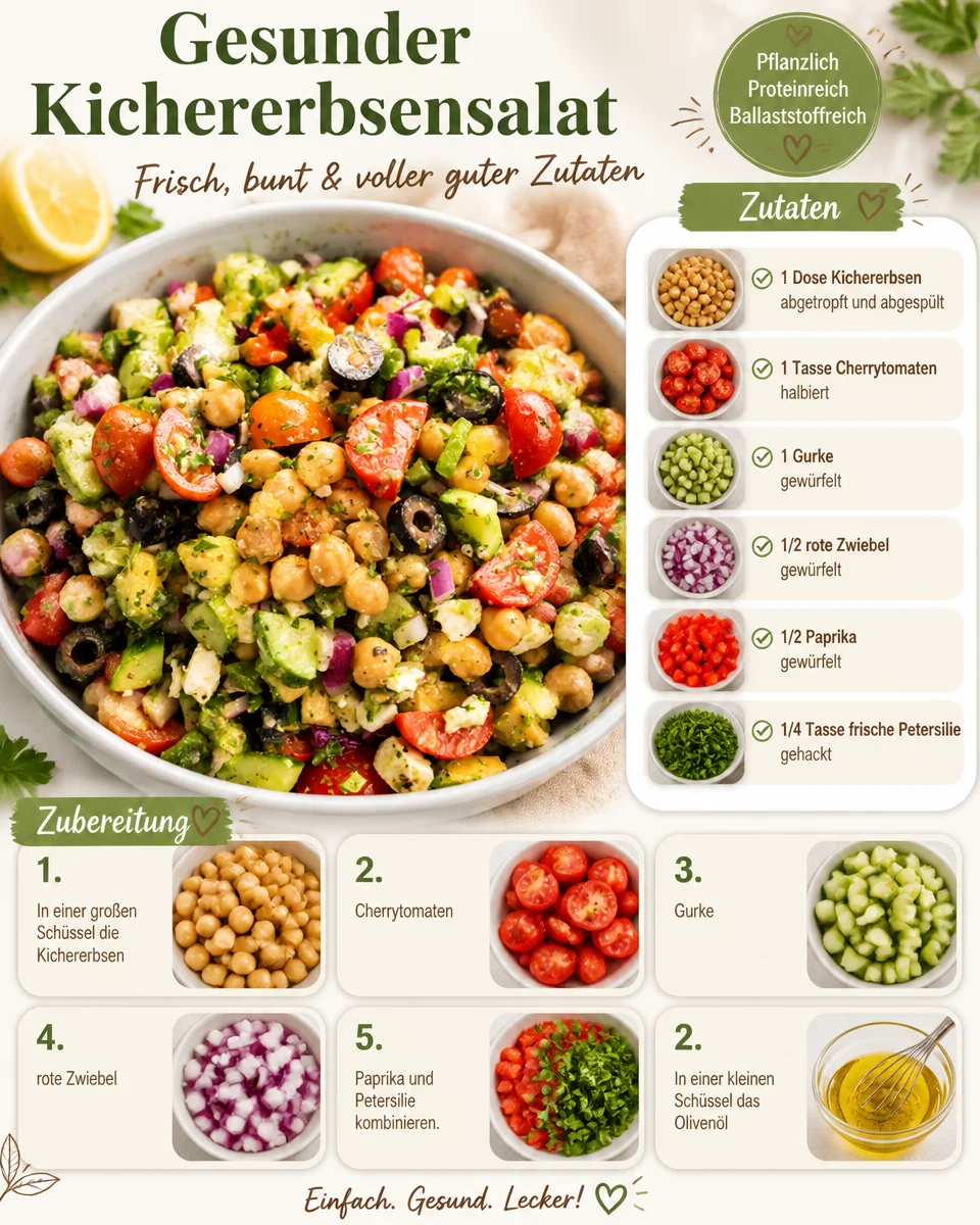 Gesunder Kichererbsensalat