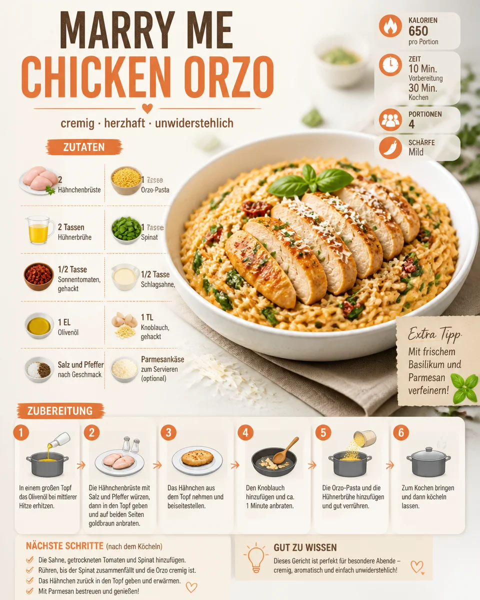 Heirats-Mich-Hühnchen-Orzo