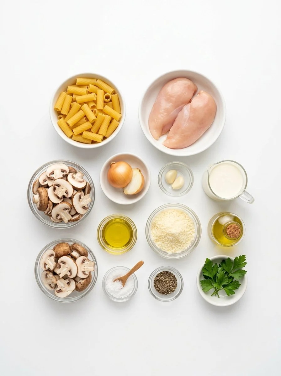 Pilz-Hühnchen-Pasta
