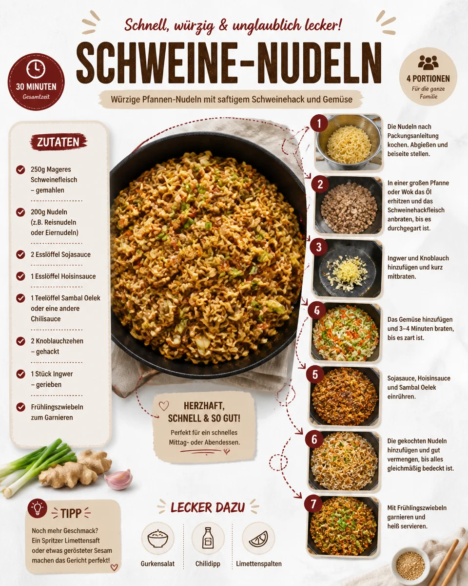 Schweine-Nudeln