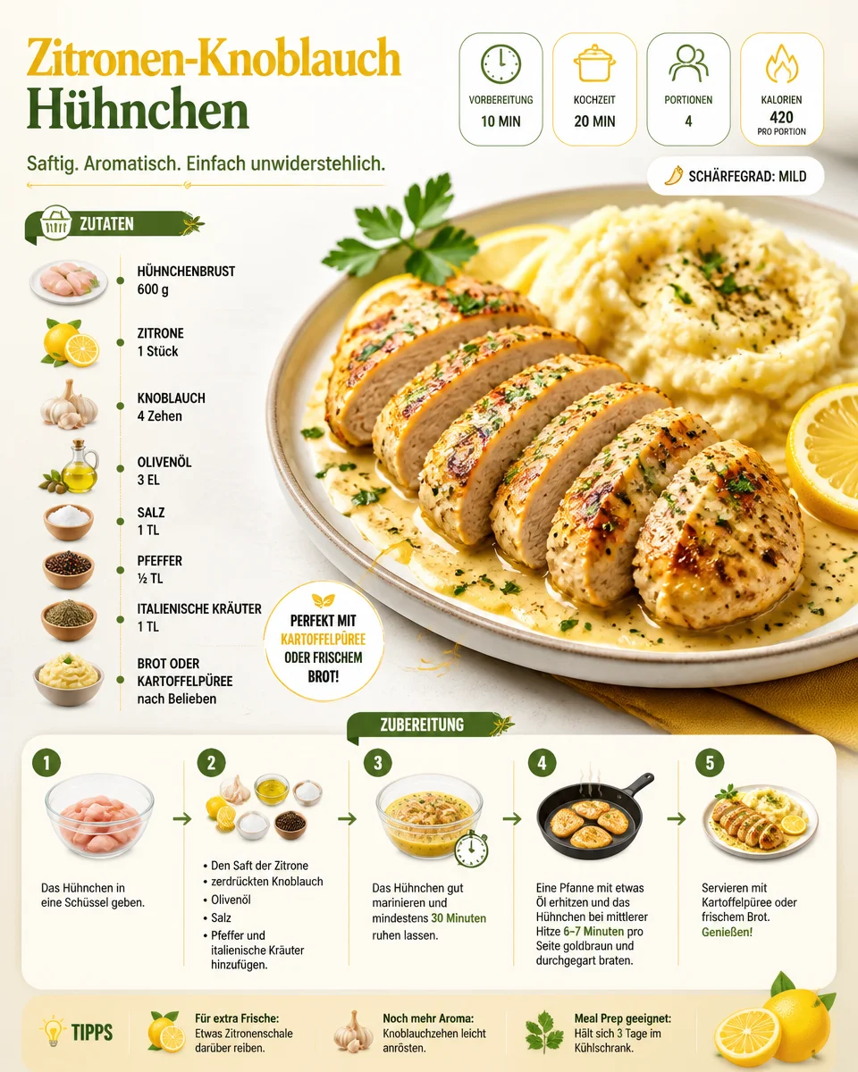 Zitronen-Knoblauch-Hühnchen